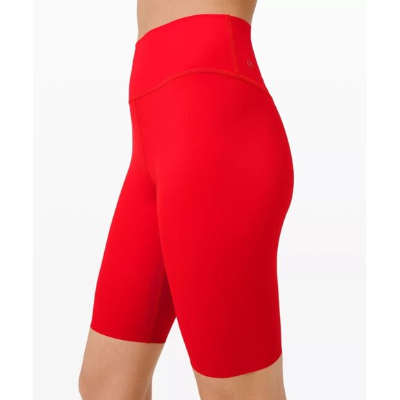 LULULEMON Train To Beach High Rise 10" True Red Swim Shorts, Size 6 - Picture 4 of 16
